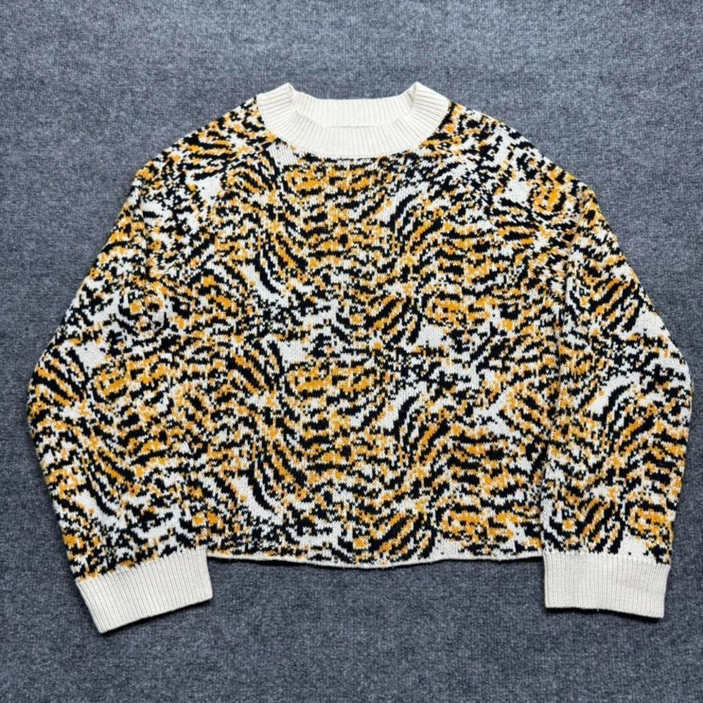 3356 Rachel Comey Tiger Print Wool Blend Sweater Size XS‎ Womens